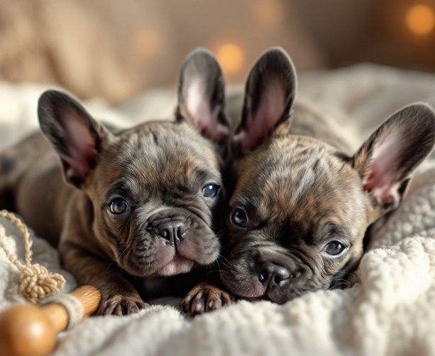 Brindle Pied French bulldog