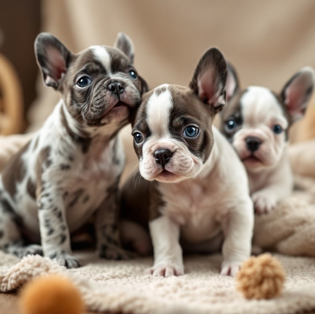 Piebald French bulldog for sale